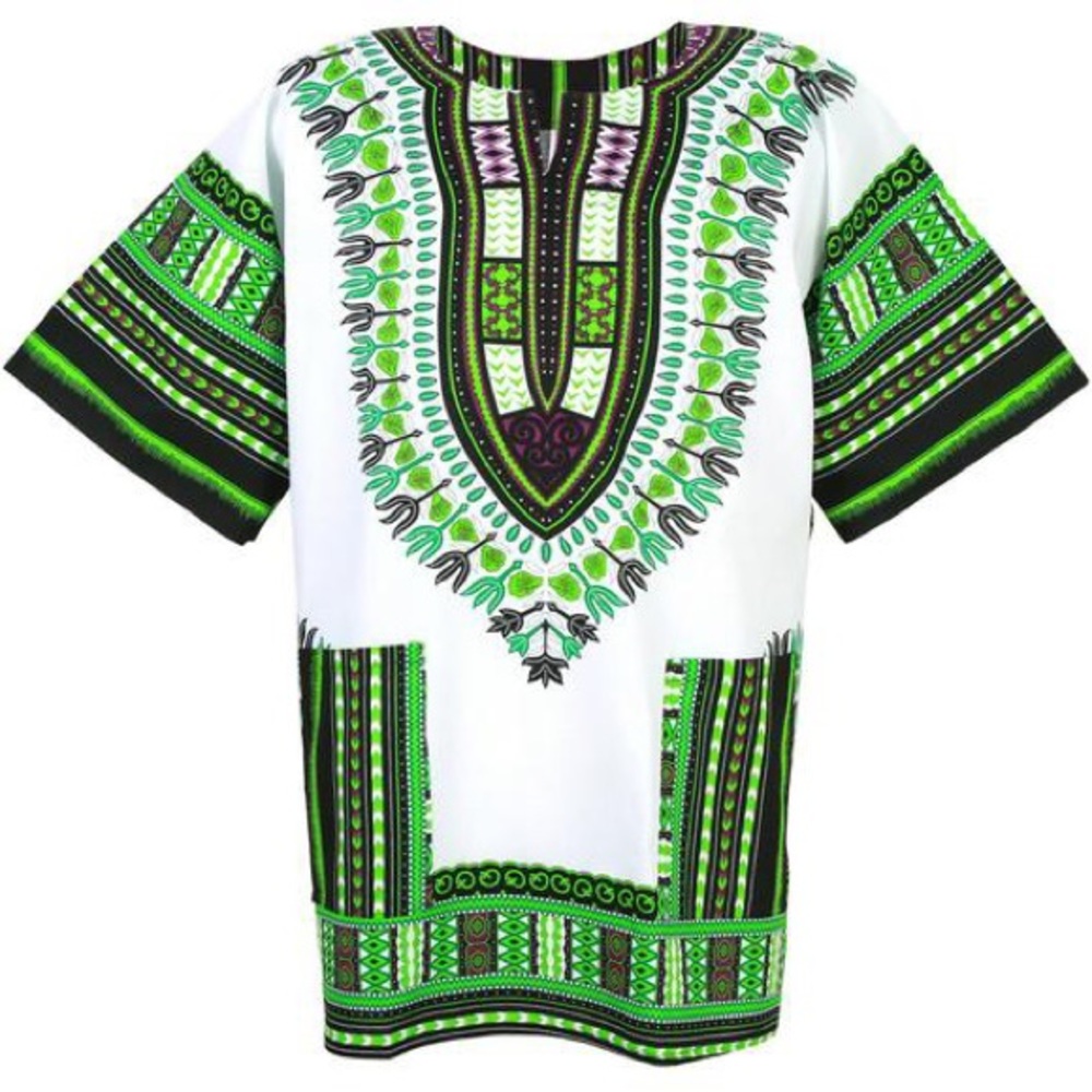 Traditional african print dashiki top free size
